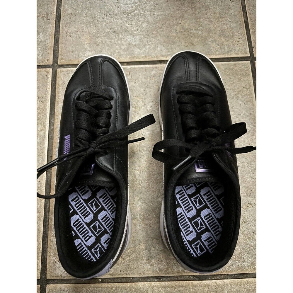 PUMA Roma Amor Metallic Black Lavender Sz 8